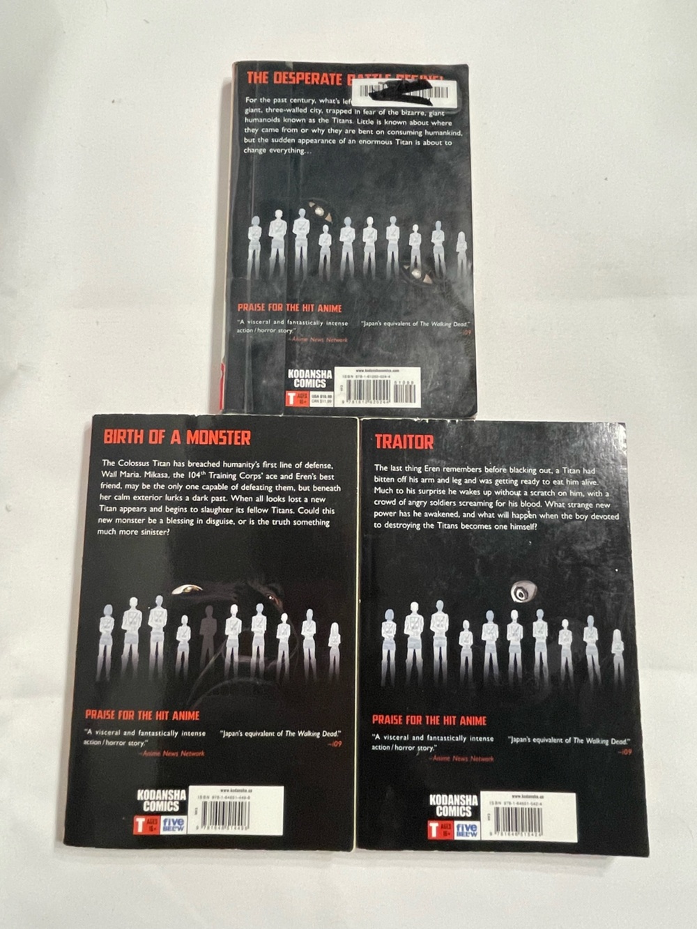 Attack on Titan Volumes 1, 2, & 3 manga books by Hajime Isayama Great Condition - Picture 2 of 3